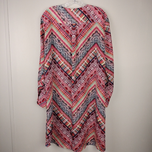 NWOT Antonio Melani V Cut Multicolor Hi-Lo Tunic Top/Dress Sz. 14 - Picture 5 of 9